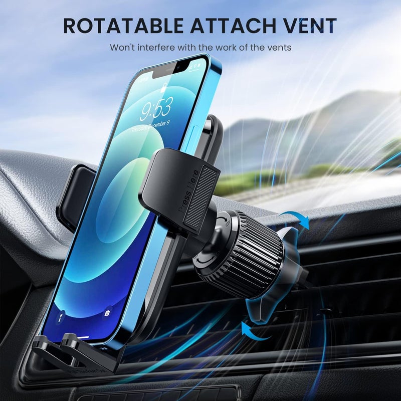 DOLYOFG Car Phone Holder Vent [ Metal Clip] Phone Holders for Your Car Hands Free Universal Air Vent Cell Phone Car Mount Fit for iPhone Android All Smartphone Automobile Cradles - Image 5